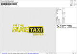 Fake Taxi Embroidery File 6 size