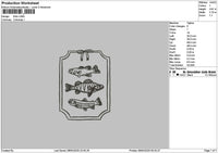 Fishes Embroidery File 6 sizes