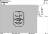 Fishes Embroidery File 6 sizes