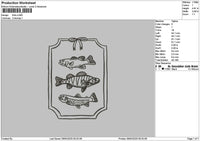 Fishes Embroidery File 6 sizes
