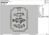 Fishes Embroidery File 6 sizes