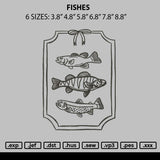Fishes Embroidery File 6 sizes