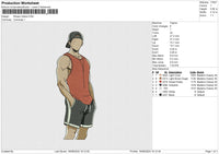 Fitness noface Embroidery File 6 size