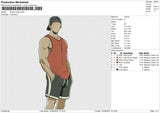 Fitness noface Embroidery File 6 size