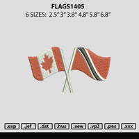 Flags1405 Embroidery File 6 sizes