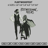 Fleetwoodtext Embroidery File 6 sizes