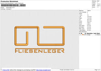 Fliesenleger Embroidery File 6 size