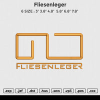 Fliesenleger Embroidery File 6 size