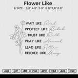 Flower Like Embroidery File 6 size