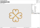 flower logo Embroidery File 6 size