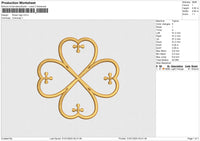 flower logo Embroidery File 6 size