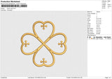 flower logo Embroidery File 6 size