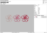 Flowers 0805 Embroidery File 6 sizes