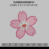 Flower Dodger 01 Embroidery File 6 sizes