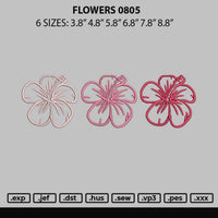 Flowers 0805 Embroidery File 6 sizes