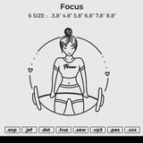 Focus Embroidery File 6 size