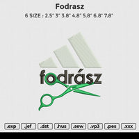 Fodrasz Embroidery File 6 size