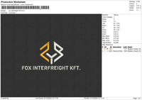 fox interfreight kft Embroidery File 6 size