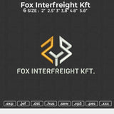 fox interfreight kft Embroidery File 6 size