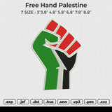 free Hand Palestine Embroidery File 6 size