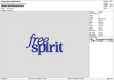 Spirit Text 01 Embroidery File 6 sizes