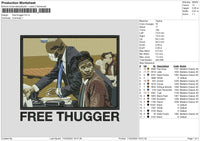 Free Thugger Embroidery File 6 size