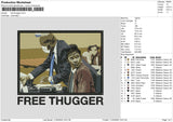 Free Thugger Embroidery File 6 size