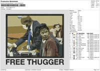 Free Thugger Embroidery File 6 size