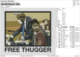 Free Thugger Embroidery File 6 size