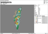 Gaza Map 1807 Embroidery File 6 sizes