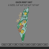 Gaza Map 1807 Embroidery File 6 sizes