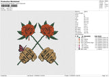 Gen2 Flower Embroidery File 6 size