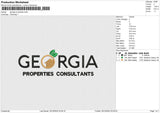 Georgia properties Embroidery File 6 size