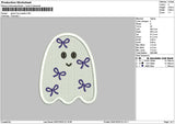 Ghost Bows 02 Embroidery File 6 sizes