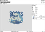 Ghost Books Embroidery File 6 sizes