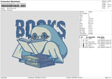 Ghost Books Embroidery File 6 sizes