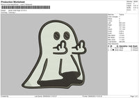 Ghost Middle V1 V2 Embroidery 2 Files