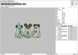 Ghosts Mouse Embroidery File 6 sizes