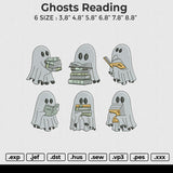 Ghosts Reading Embroidery File 6 size