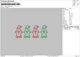 Ginger Xmas 24 Embroidery File 6 sizes