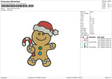 Ginger Bread Xmas Embroidery File 6 size