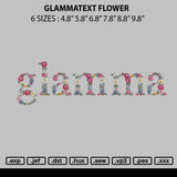 Glammatext Flower Embroidery File 6 sizes