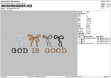 Godtext 1004 Embroidery File 6 sizes
