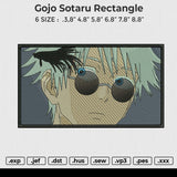 Gojo sotaru rectangle Embroidery File 6 size
