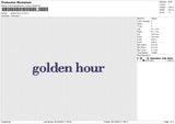 Golden hour v2 Embroidery File 6 size