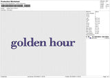 Golden hour v2 Embroidery File 6 size