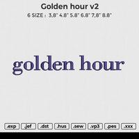 Golden hour v2 Embroidery File 6 size