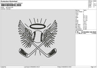 Golf0103a Embroidery File 6 sizes