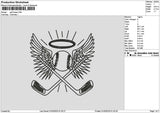 Golf0103a Embroidery File 6 sizes