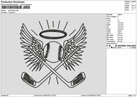 Golf0103a Embroidery File 6 sizes